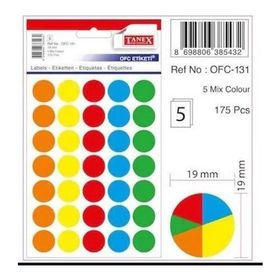 Tanex Ofc-131 5 Adet Mıx Color Ofis Etiketi