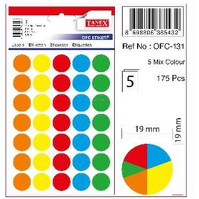 Tanex Ofc-131 5 Adet Mıx Color Ofis Etiketi