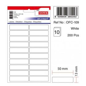 Tanex OFC1091010 Beyaz 13x50 mm Ofis Etiketi