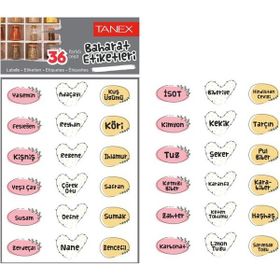 Tanex Opak 32x22 mm Baharat Etiketi