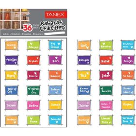 Tanex PP Opak 32x22 mm Baharat Etiketi