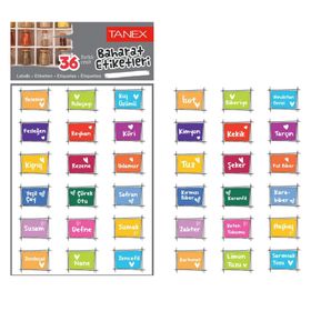Tanex PP Opak 32x22 mm Baharat Etiketi