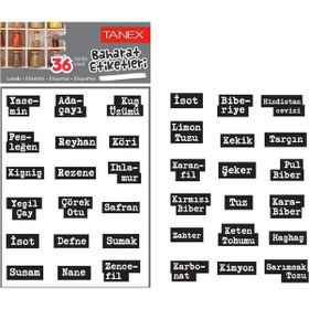 Tanex Şeffaf 32x22 mm Baharat Etiketi