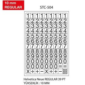 Tanex STC-504 10mm 2'li Regular Rakam Etiketi