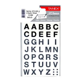 Tanex STC-505 15 mm 2 Sayfa Harf Etiketi