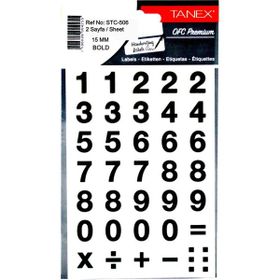 Tanex STC-506 15 mm 2 Sayfa Rakam Etiketi