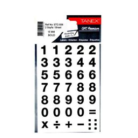 Tanex STC-506 15 mm 2 Sayfa Rakam Etiketi