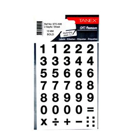 Tanex STC-506 15 mm 2 Sayfa Rakam Etiketi