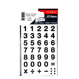 Tanex STC-506 15 mm 2 Sayfa Rakam Etiketi