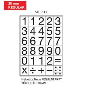 Tanex STC-512 20 mm 2'li Regular Rakam Etiketi