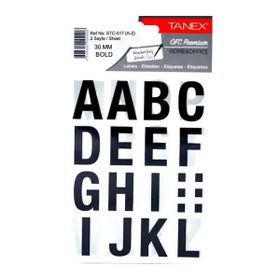Tanex STC-517 30 mm ( A-Z ) 2 Sayfa Harf Etiketi