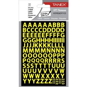 Tanex STC-562 Flo 10 mm 2'li Sarı Harf Etiketi