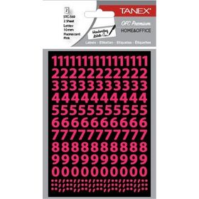 Tanex STC-569 Flo 10 mm 2'li Pembe Rakam Etiketi