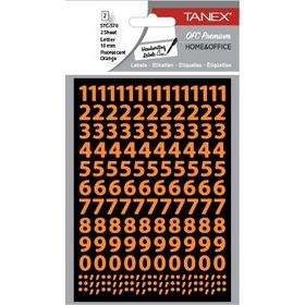 Tanex STC-570 Flo 10 mm 2'li Turuncu Rakam Etiketi
