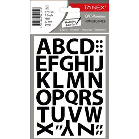 Tanex STC-571 23 mm 2'li Şeffaf Harf Etiketi