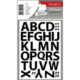 Tanex STC-571 23 mm 2'li Şeffaf Harf Etiketi