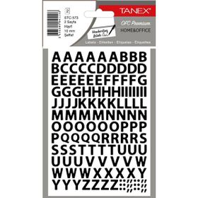 Tanex STC-573 10 mm 2'li Şeffaf Harf Etiketi