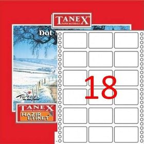Tanex TN-0010 35x55 mm Sürekli Form Etiketi