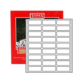 Tanex TN-0011 20x55 mm Sürekli Form Yazıcı Etiketi