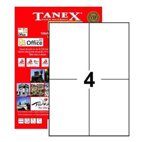 Tanex TW-2000 210x297 mm Beyaz Yazıcı Etiketi