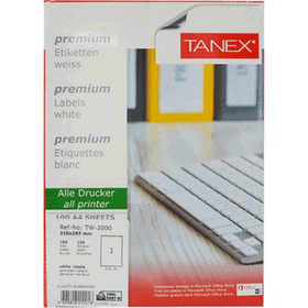 Tanex TW-2000 210x297 mm Laser Etiket
