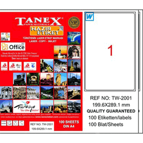 Tanex TW-2001 199,6x289,1 mm Laser Etiket