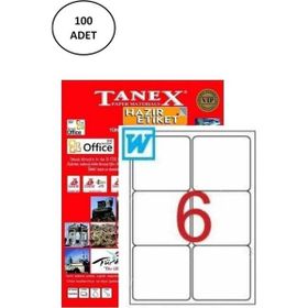 Tanex TW-2006 99.1x93.1 mm 100 Adet Laser Etiket