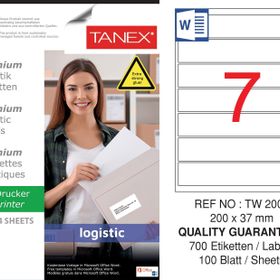 Tanex TW-2007 200x37 mm Sevkiyat ve Lojistik Etiketi