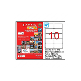 Tanex TW-2010 99.06x57 mm 100 Adet Laser Etiket