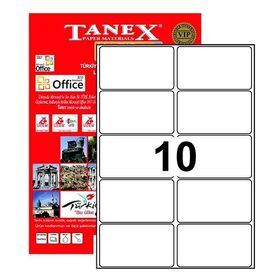 Tanex TW-2010 Beyaz 99x57 mm 1.000 Adet Yazıcı Etiketi
