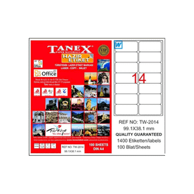 Tanex TW-2014 99.1x38.1 mm 100 Adet Laser Etiket