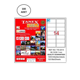 Tanex TW-2014 99x38 mm 100 Adet Lazer Etiket