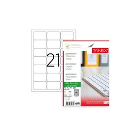 Tanex TW-2021 63.5x38.1 mm Polyester 25 Adet Laser Etiket