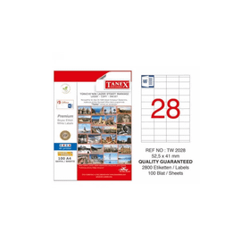 Tanex TW-2028 52.5x41 mm Lazer Etiket