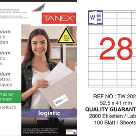 Tanex TW-2028 52.5x41 mm Sevkiyat ve Lojistik Etiketi
