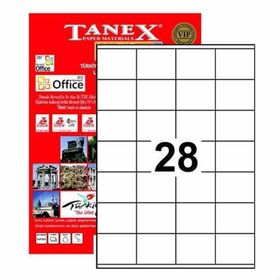Tanex TW-2028 52x41 mm Lazer Etiket
