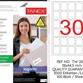 Tanex TW-2030 38x44.5 mm Sevkiyat ve Lojistik Etiketi