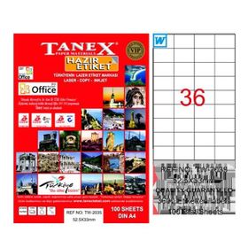 Tanex TW-2035 52x33 mm Lazer Etiket