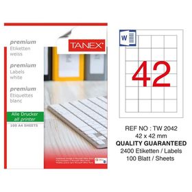 Tanex TW-2042 42x42 mm Lazer Etiket