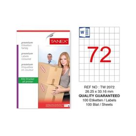Tanex TW-2072 26.25x33 mm Sevkiyat ve Lojistik Etiketi