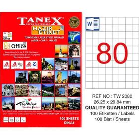 Tanex tw-2080 26.25x29.7 Laser Etiket