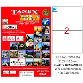 Tanex TW-2102 210x148.5 mm 100 Adet Laser Etiket