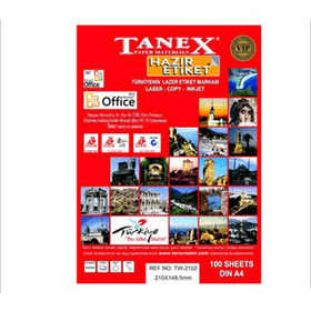 Tanex TW-2102 210x148,5 mm Laser Etiket