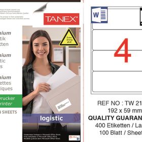 Tanex TW-2104 192x59 mm Sevkiyat ve Lojistik Etiketi