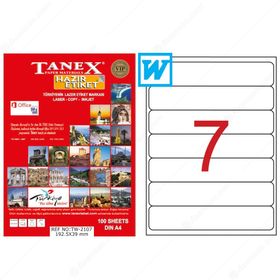 Tanex TW-2107 192.5x39mm Klasör Ayırıcı Etiket