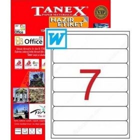 Tanex TW-2107 192.5x39mm Klasör Ayırıcı Etiket