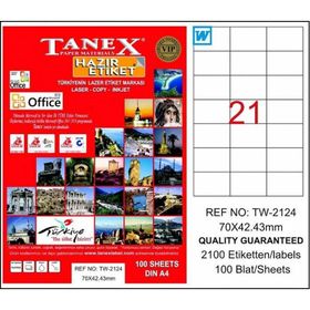 Tanex TW-2114 70x42,43 mm Laser Etiket