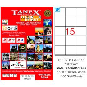 Tanex TW-2115 70x56 mm 100 Adet Laser Etiket