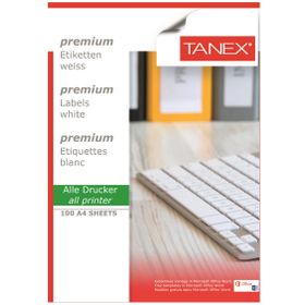 Tanex TW-2120 31x14 mm 100'lü Kuşe Laser Etiket