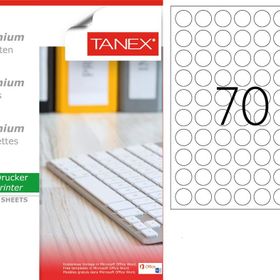 Tanex TW-2125 25 mm 100'lü Sökülebilir Etiket